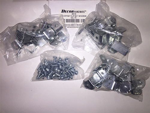 Large Offset Clip Variety Set with Screws<br>75 per Box